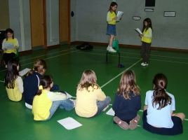 Acting out a story from Africa