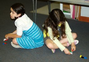 Communication game with lego