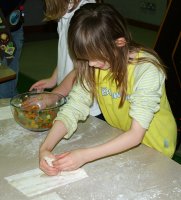 making samosas