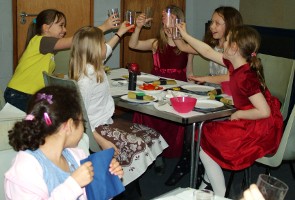 Enjoying our dinner party