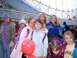 at the foot of the London Eye