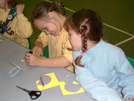 Making our Thanksgiving Turkey napkin holders