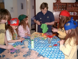 Making finger puppets