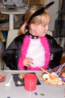 eating at the halloween party