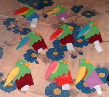 The finished finger puppets