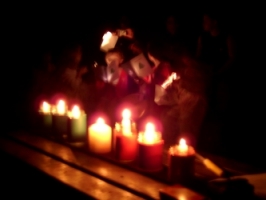 Singing by candlelight