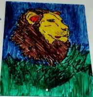 finished glass painting