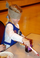 making a sandwich blindfolded