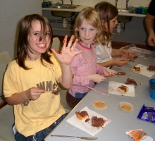 making chocolate hedgehog