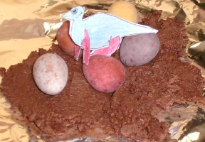 dinosaur chocolate nests