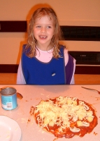 making pizza