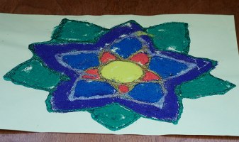 rangoli style sand picture