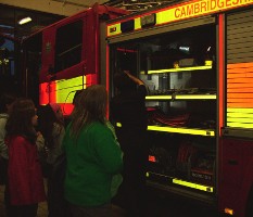 Looking at fire fighting equipment
