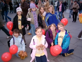 at the foot of the London Eye