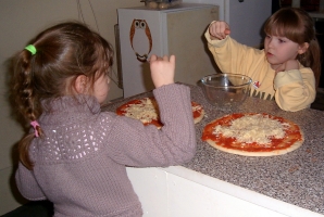 Making pizzas