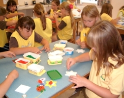 Making the hamma bead tree decorations