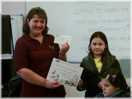 Presenting a cheque to the RSPCA