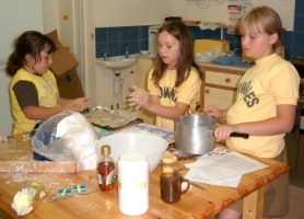 Making Santa Lucia biscuits