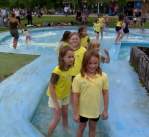 In the paddling pool