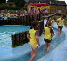 In the paddling pool