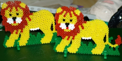 hamma bead lions