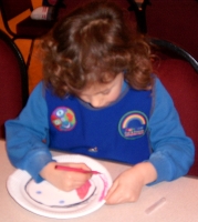 Decorating a plate