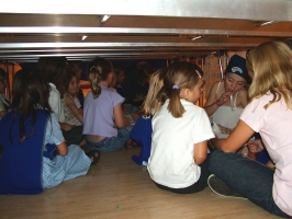 Sheltering in a 'bomb shelter'