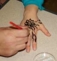 Mendhi painting at Thinking Day