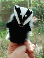 badger finger puppet